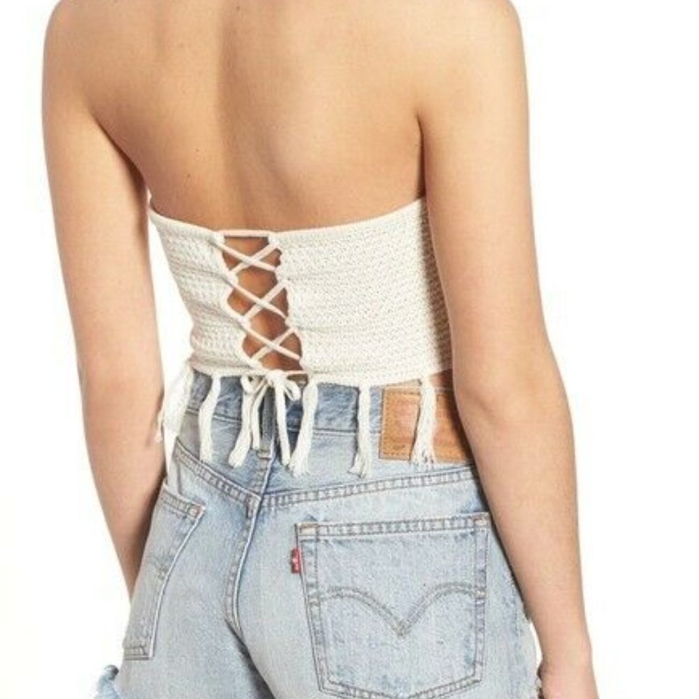 Bohemian Crochet Halter Top - Picture 1 of 6